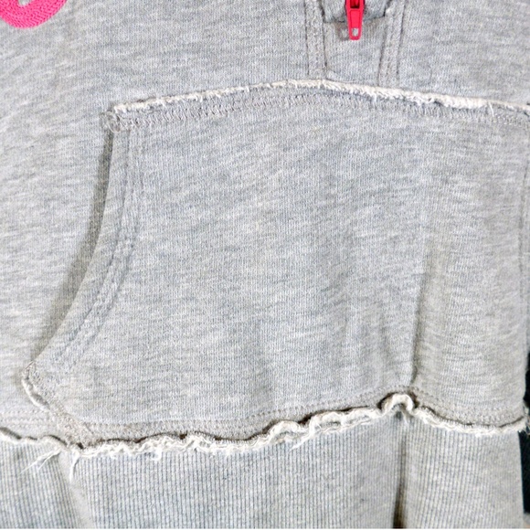 Fiorucci Love Therapy Women S Fleece 3/4-Zip Hooded Sweatshirt - Picture 11 of 15